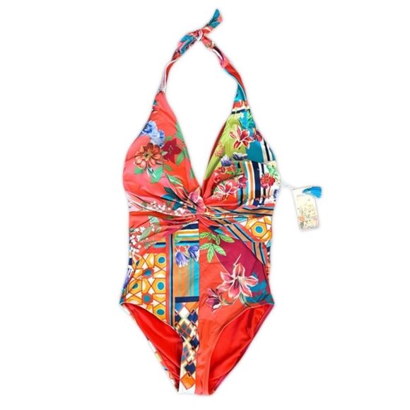 NWT Johnny Was Color Twist One Piece Swimsuit - Picture 13 of 16